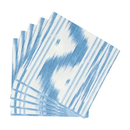 Cosi Store • Serviettes GM Toile de Nantes Blue Paper Caspari (Caspari)
