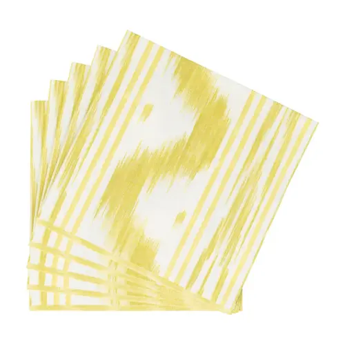 Cosi Store • Serviettes GM Toile de Nantes Yellow Paper Caspari (Caspari)