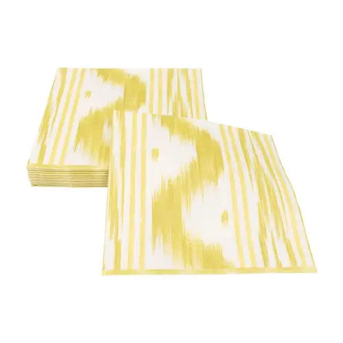 Cosi Store • Serviettes GM Toile de Nantes Yellow Paper Caspari (Caspari)