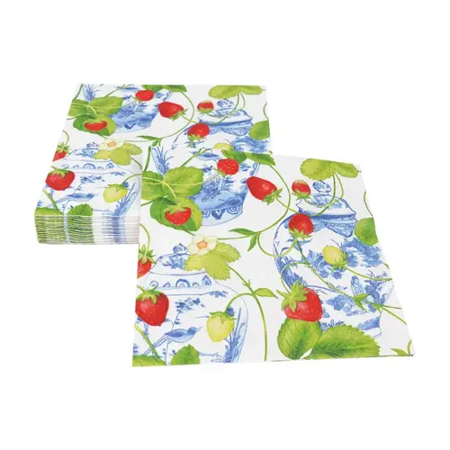 Cosi Store • Serviettes GM Strawberries and Cream Caspari (Caspari)