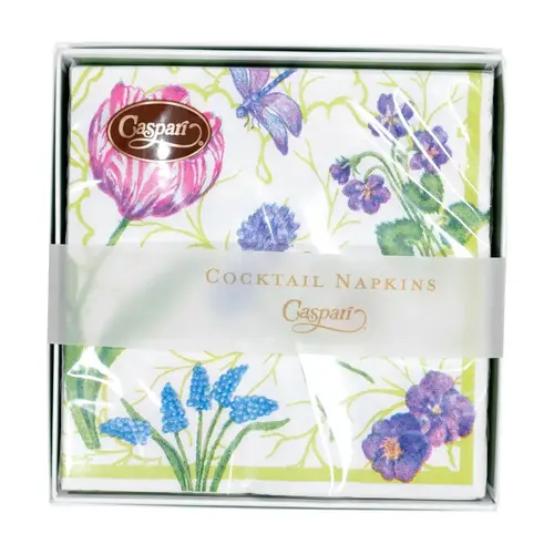 Cosi Store • Coffret Serviettes à cocktail Floral Majolica Caspari (Caspari)
