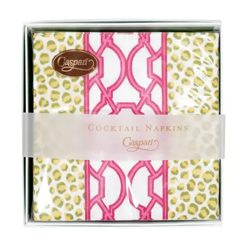 Cosi Store • Coffret Serviettes à cocktail Fuchsia Caspari (Caspari)