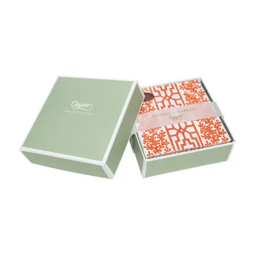Cosi Store • Coffret Serviettes de Table Corail Caspari (Caspari)
