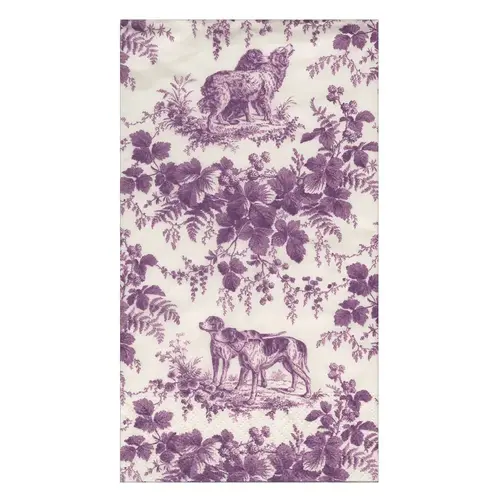 Cosi Store • Serviettes Buffet Hunting Toile Aubergine Caspari (Caspari)