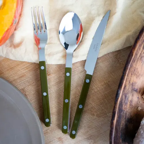 Cosi Store • Couteau de Table Bistrot Uni Vert Fougère (Sabre Paris)