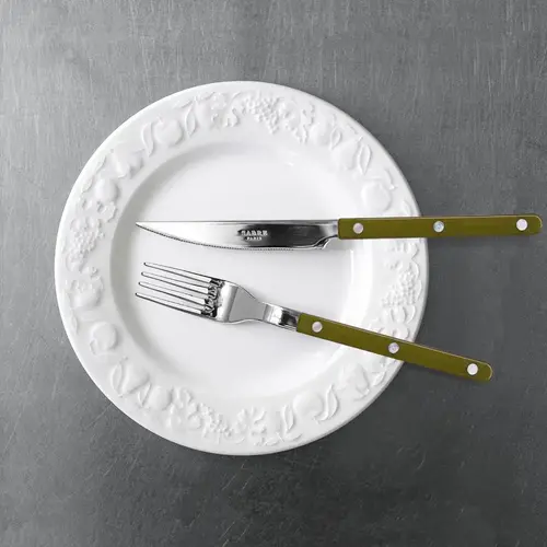 Cosi Store • Couteau de Table Bistrot Uni Vert Fougère (Sabre Paris)