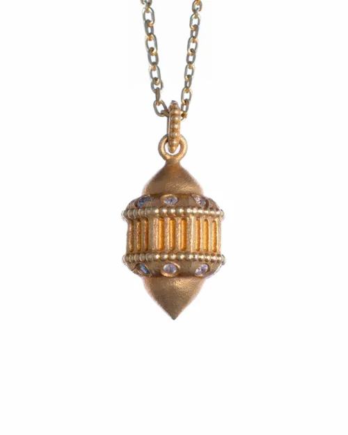 Cosi Store • Pendentif Naos PM Vermeil Saphirs blancs Marathi (Marathi)