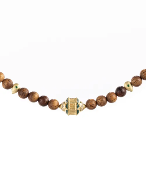 Cosi Store • Ras de Cou Eonia Vermeil, Bois & Malachite Marathi (Marathi)