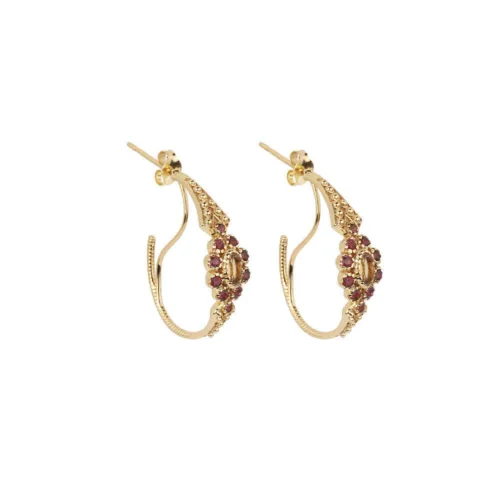 Cosi Store • Boucles d'Oreilles Anne citrine grenat (Dorothée Sausset)