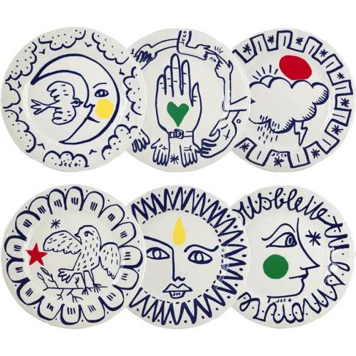 Cosi Store • Assiettes Creuses Assorties L'Archipel Sentimental Gien (Gien)