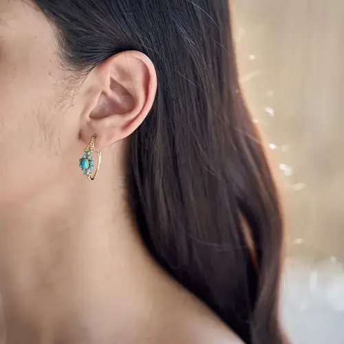 Cosi Store • Boucles d'Oreilles Anne Turquoise (Dorothée Sausset)