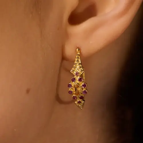 Cosi Store • Boucles d'Oreilles Anne citrine grenat (Dorothée Sausset)