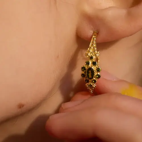 Cosi Store • Boucles d'Oreilles Anne Tourmaline verte (Dorothée Sausset)