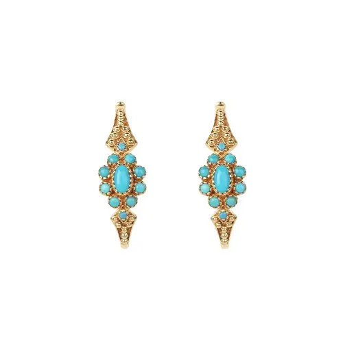 Cosi Store • Boucles d'Oreilles Anne Turquoise (Dorothée Sausset)