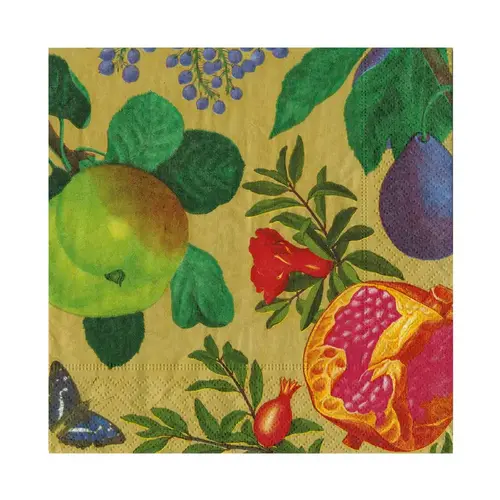 Cosi Store • Serviettes GM Gold Royal Orchard Caspari (Caspari)