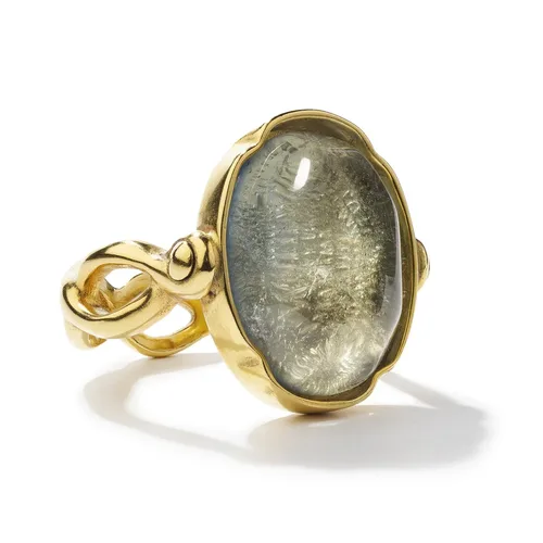 Cosi Store • Bague ovale Cabochons Bleu Denim Goossens (Goossens)
