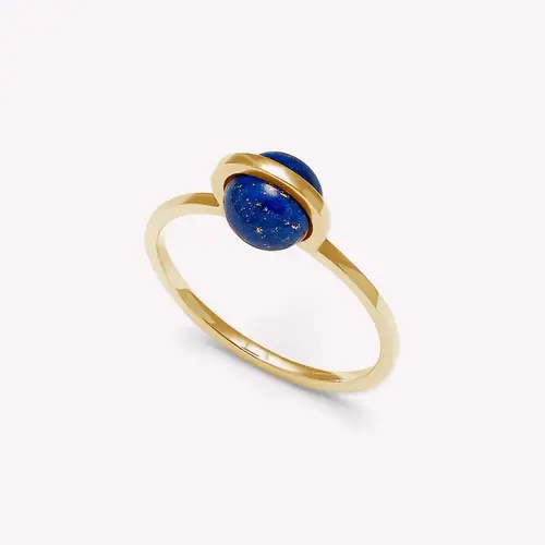 Cosi Store • Bague Ruhl Or Jaune et Lapis Lazuli D1928 (D1928)