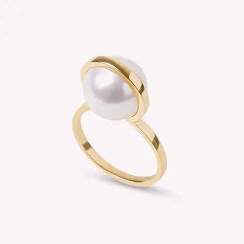 Cosi Store • Bague Le Plongeoir Or Jaune & Perle blanche D1928 (D1928)