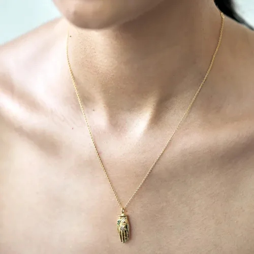 Cosi Store • Collier Mudra Mahakranta Grenat Emeraude Dorothée Sausset (Dorothée Sausset)