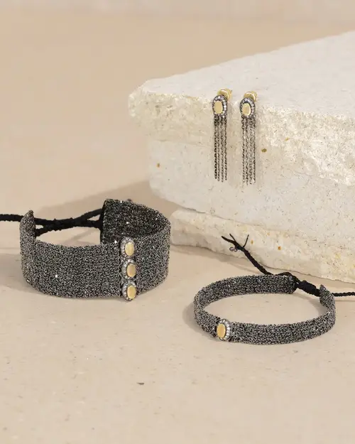 Cosi Store • Boucles d'Oreilles N°936 Ruthenium Marie Laure Chamorel (Marie Laure Chamorel)