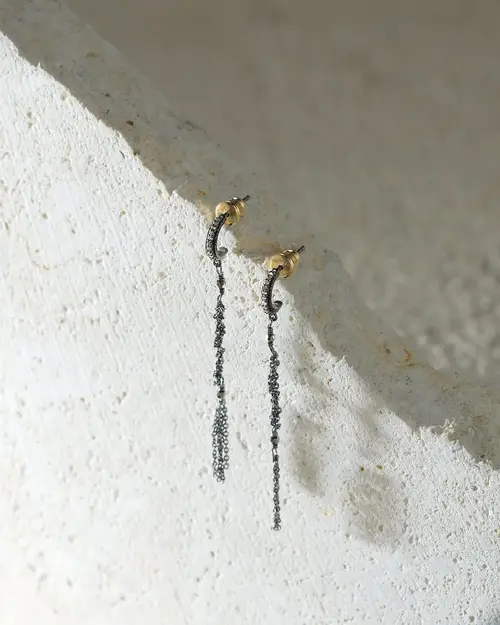 Cosi Store • Boucles d'Oreilles N°988 Ruthenium Marie Laure Chamorel (Marie Laure Chamorel)